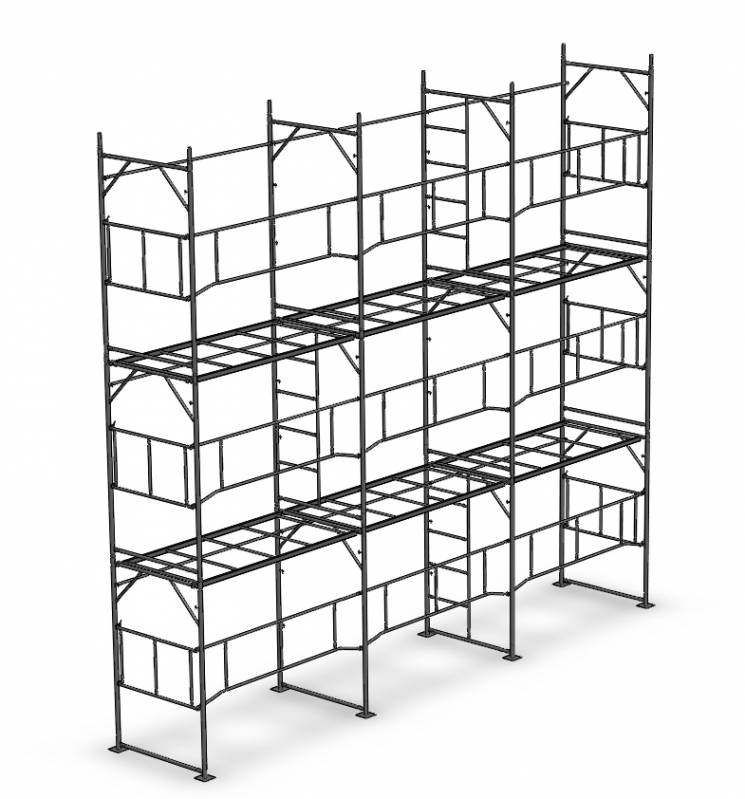 Painel de andaime fachadeiro sem escada